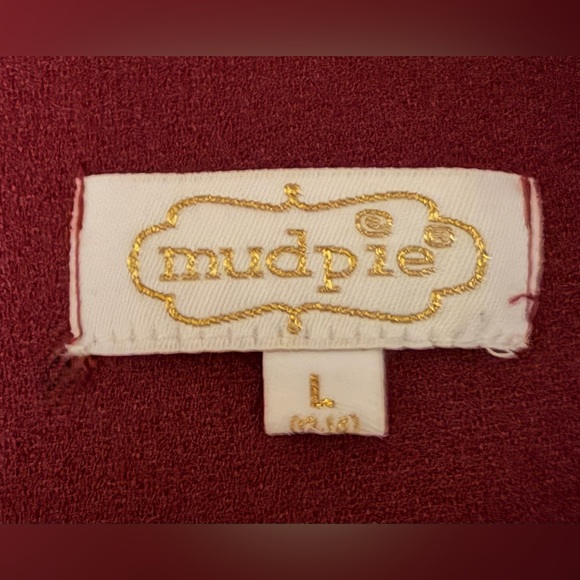 Mud Pie- Kinsley Lace Up Dress- Burgundy- Medium - Picture 4 of 6